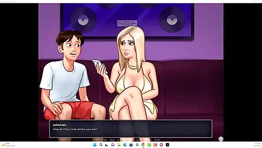 Summertime saga - Johannes and Erik watched Iwanka, Iwanka gave Johannes a blow job on camera