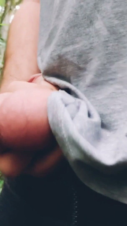 Hot extreme forest masturbation cum in slomo | Clip 1