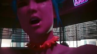Cyberpunk 2077 섹스 장면 (파남, 주디, Alt, Evelyn, 하나코 아라사카, 블루 문)