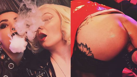 Smoking Hot Latex MILFs Deep Strap-on Fuck! Arya Grander