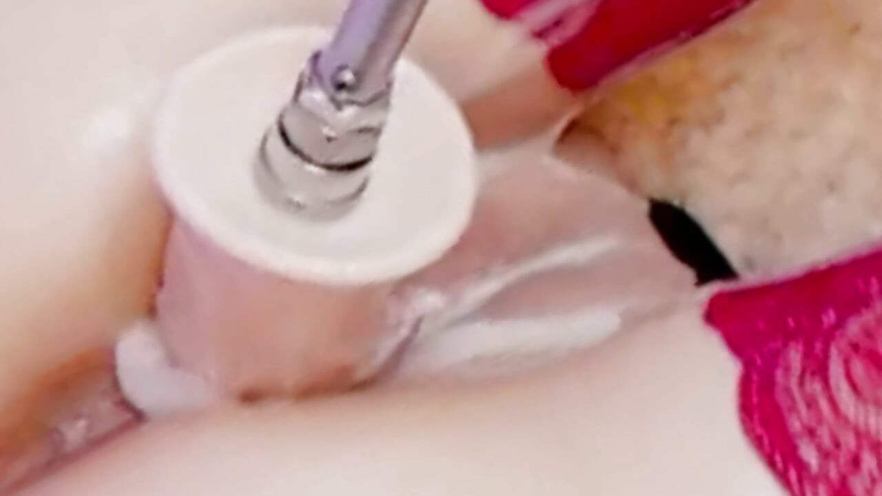 Fucking a Creamy Pussy with a Big Dildo