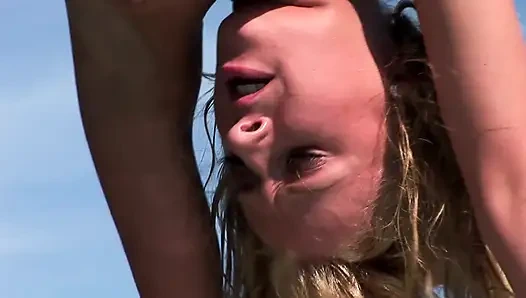 Swimming pool sex with hot blondie