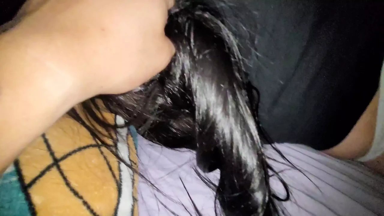 From the side I fuck her while she enjoys a very big cock