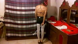 Joselynne Crossdresser RedHair Heels Dan Stockings Web