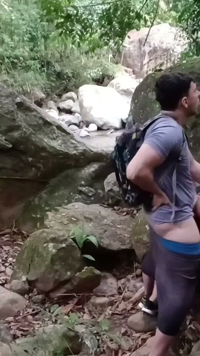 FINAL PART. I REALLY ENJOY FUCKING IN NATURE.. I'm going to the forest to fuck my friend, he cums on my leg | Clip 1