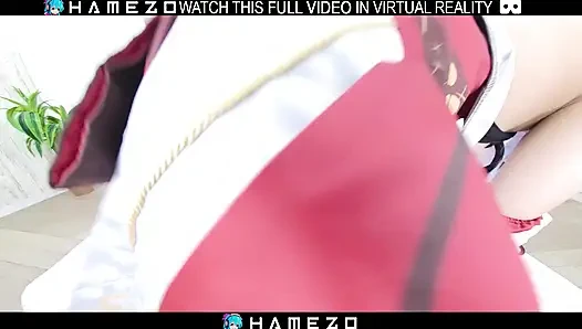 Длинноволосая японская крошка Cocona Himekawa трет свою мокрую киску и стонет от удовольствия в VR.