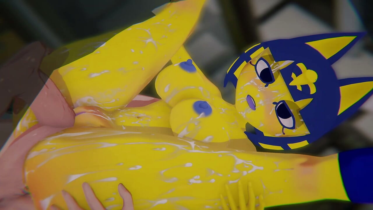 animal Crossing - Ankha Entering the Zone (riding the Villager & POV Zone Dance) (4k60fps)