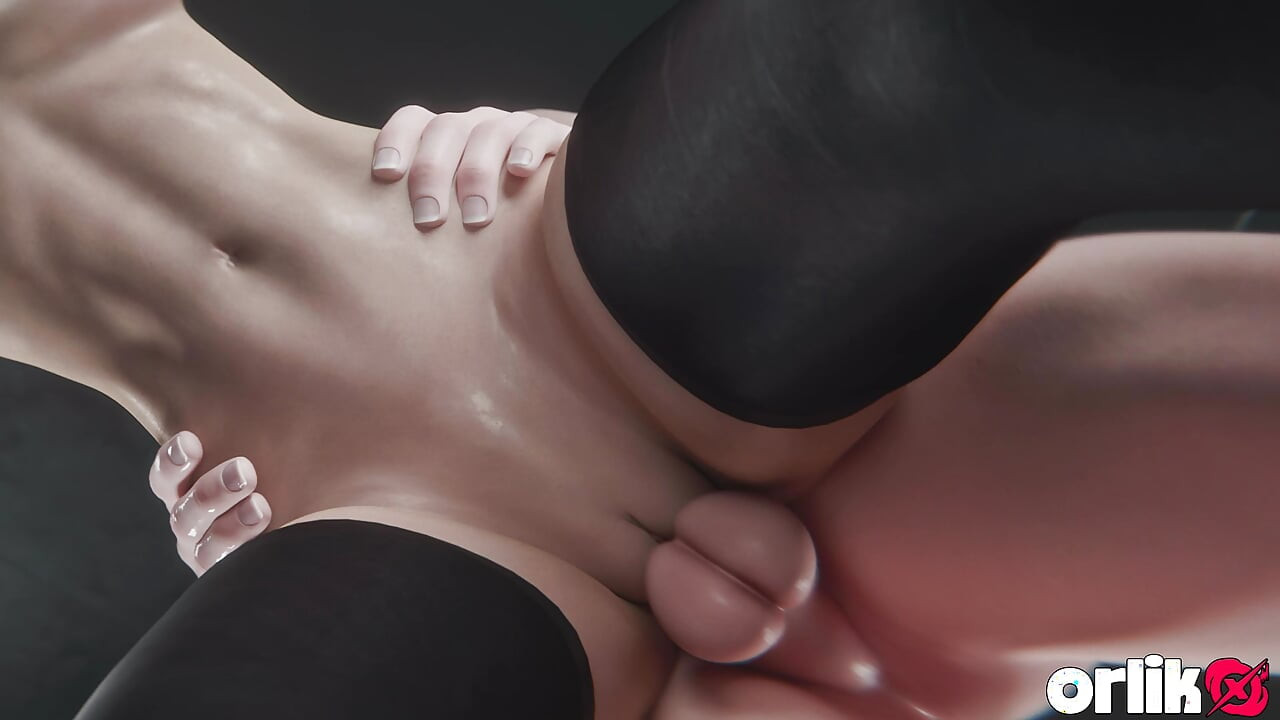Yuffie op zijn hondjes grote kont neuken met creampie-animatie Final Fantasy 7 3D Hentai [masker versie]