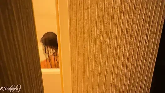 Caught in the Bathroom, Wet Anal Training