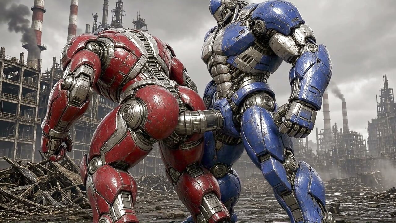 2 Male Robots Experiment Ai