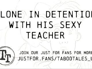 Erotic Audio MFM: Alone in detention with his sexy teacher