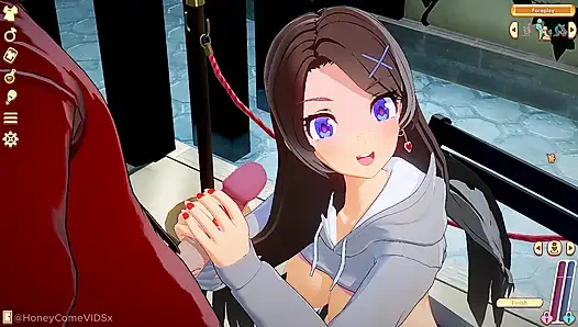 Honeycome - momo hikayesi bölüm 1 - özel karakter - ilk buluşma ve oral - sansürsüz