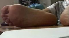 Straight guys feet on webcam #158