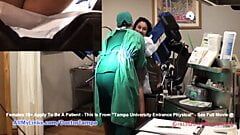Alexa chang recibe un examen ginecológico del médico en tampa en cámara