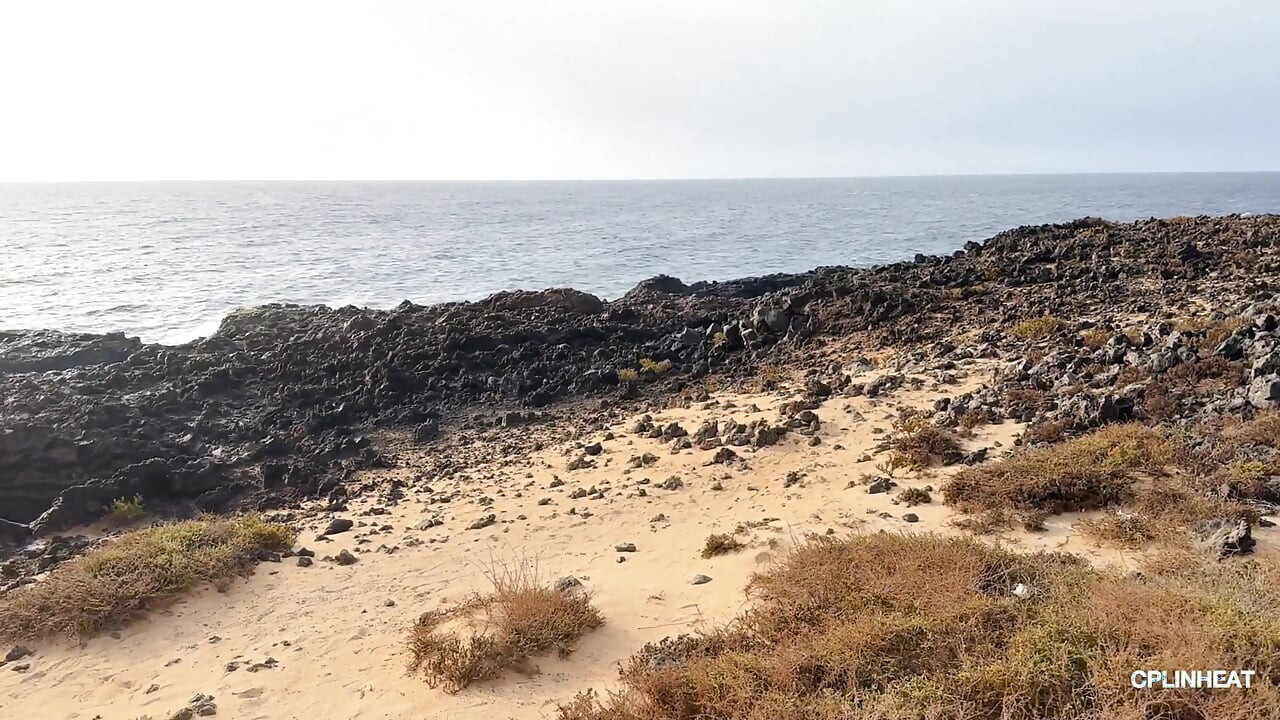 My Big Thai Tits Tremble in the Salty Wind, Hard Nipples Exposed at the Naked Beach