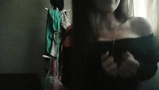 Fairy Bliss touching her body and moaning a lot until cumming