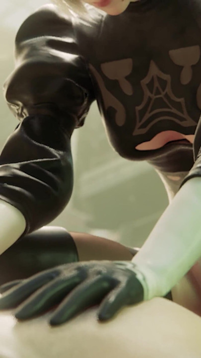2b Big Ass Anal Cowgirl Fuck After Sloppy Blowjob - Nier Automata 3D Porn