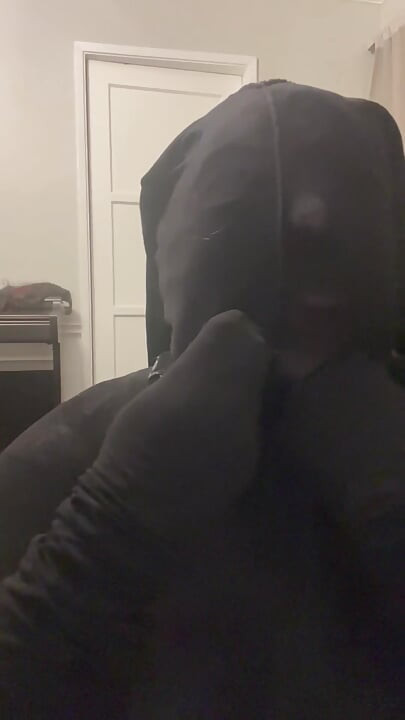 Rubber Doll Mask Encased Orgasm