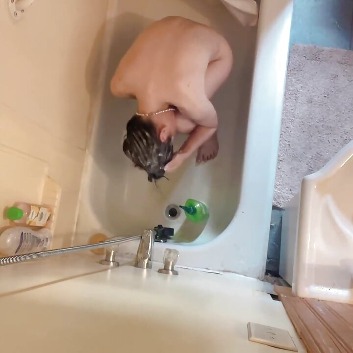 Rens hår før brusebad