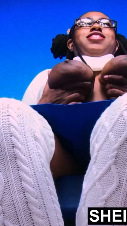I Need My Asshole Eaten! Sheisnovember Sitting In Blue Skirt Spreading With Her Anus Open, With Beautiful Booty Cheeks | Clip 1