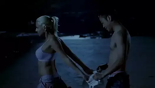 Chinese man and white girl on the beach (2007)