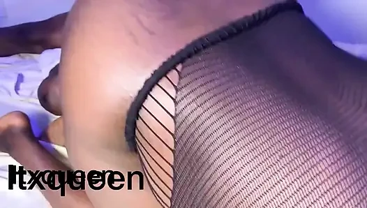 Big Ass Ebony Loves the Test of My Rod