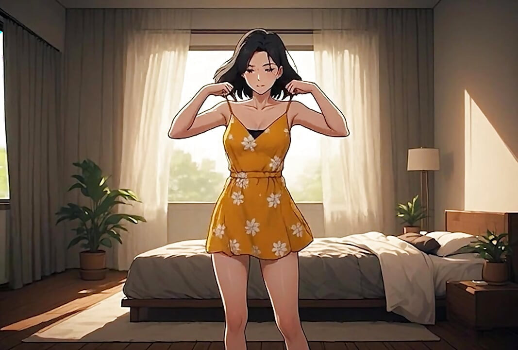 AI generat desene animate, videoclip necenzurat cu sfârcuri dolofane umflate ale unei milf Hentai de 18 ani, desene animate 3D video