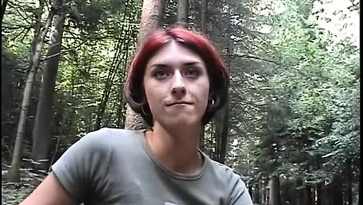 Hot redhead masturbating for her boy