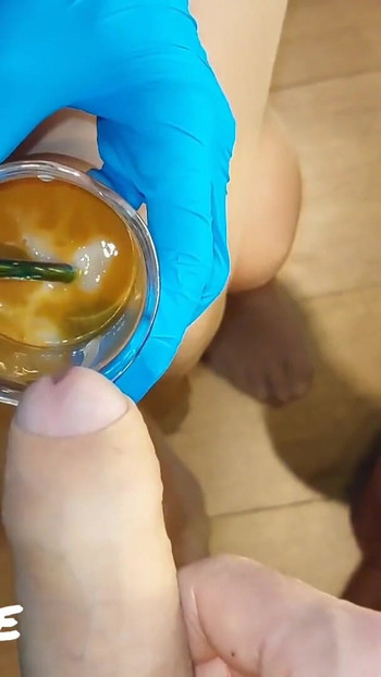 Jaw-dropping moment from "CFNM Nurse Part 5: Slut Wife Drinks Sperm Sample (Milking-time)"