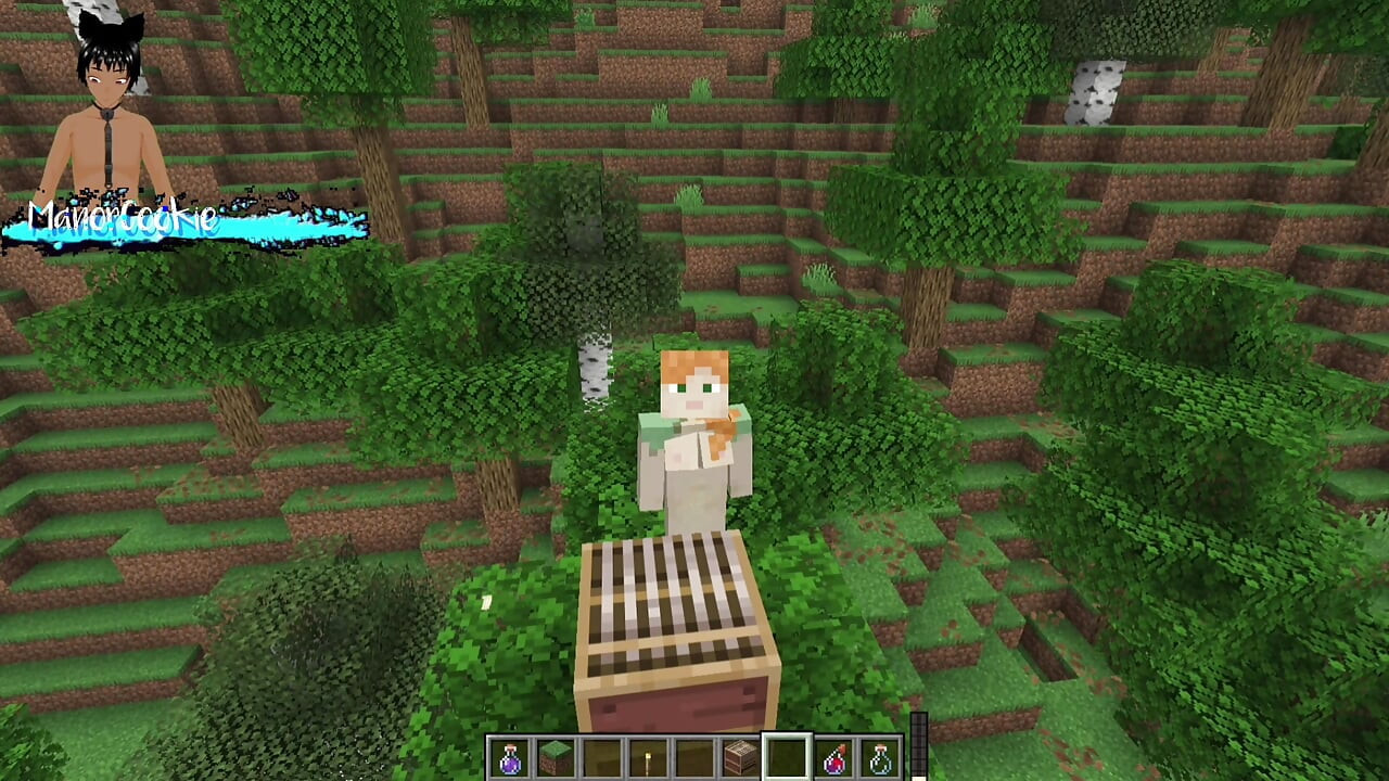 Minecraft mod Needs of Nature - steve dan alex lagi asik masturbasi memamerkan beberapa fitur! Seperti Air Mani!