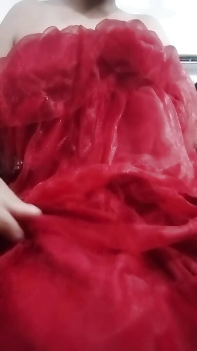 Indian Gay Crossdresser Gaurisissy real xxx homemade sex in Red lehenga