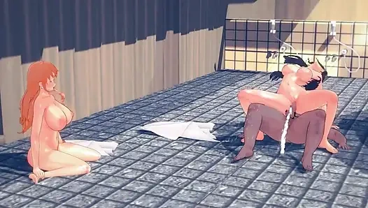 One piece futa robin x nami