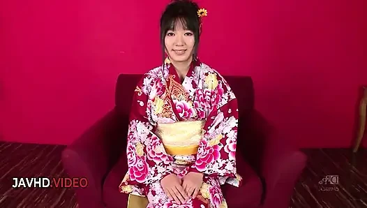 Chiharu Sizzles in Kimono with Sultry Japanese Blowjob Thrills and Hot Creampie Action