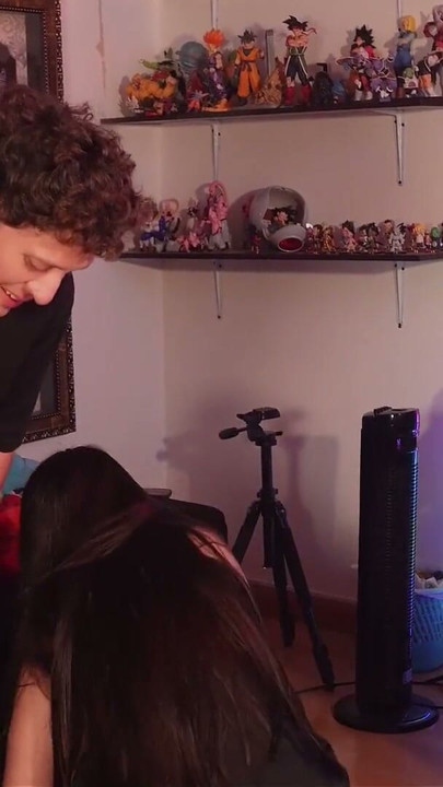 I get fucked by my gamer friend's boyfriend in her setup while she plays on the computer | Clip 3
