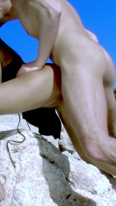 Beautiful little Tahitian girl Oldia Paris gets her wet pussy fucked on a Spanish beach | Clip 2
