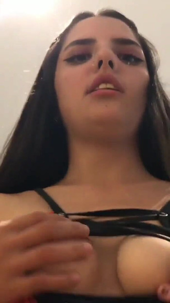 Key moment from "Beautiful cute stepsister gives him a blowjob and fucks her stepbrother, fucks him in cowboy position"