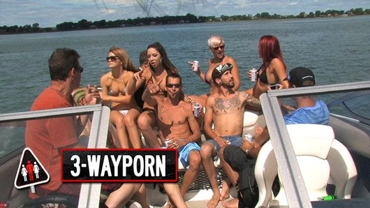 3-Way Porn - Big Boat Group Sex Party - Part 2