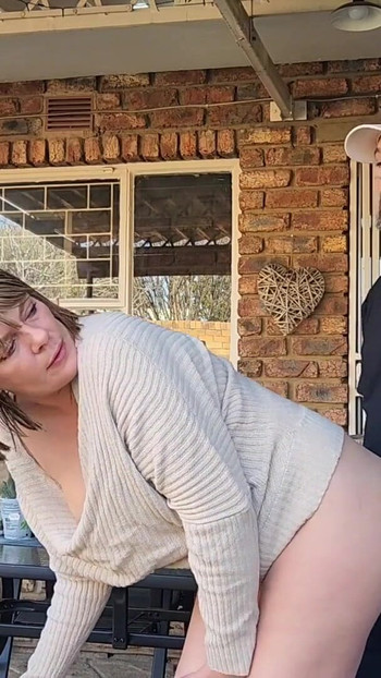 Captivating moment from "Mutual masturbation with my neighbors wife turns into outdoor creampie"