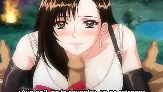 Sarcasticshovel392 sunar: Final Fantasy VII'dan Tifa Lockhart İngilizce altyazılı yoğun anime tarzı oral seks seansında yeniliyor
