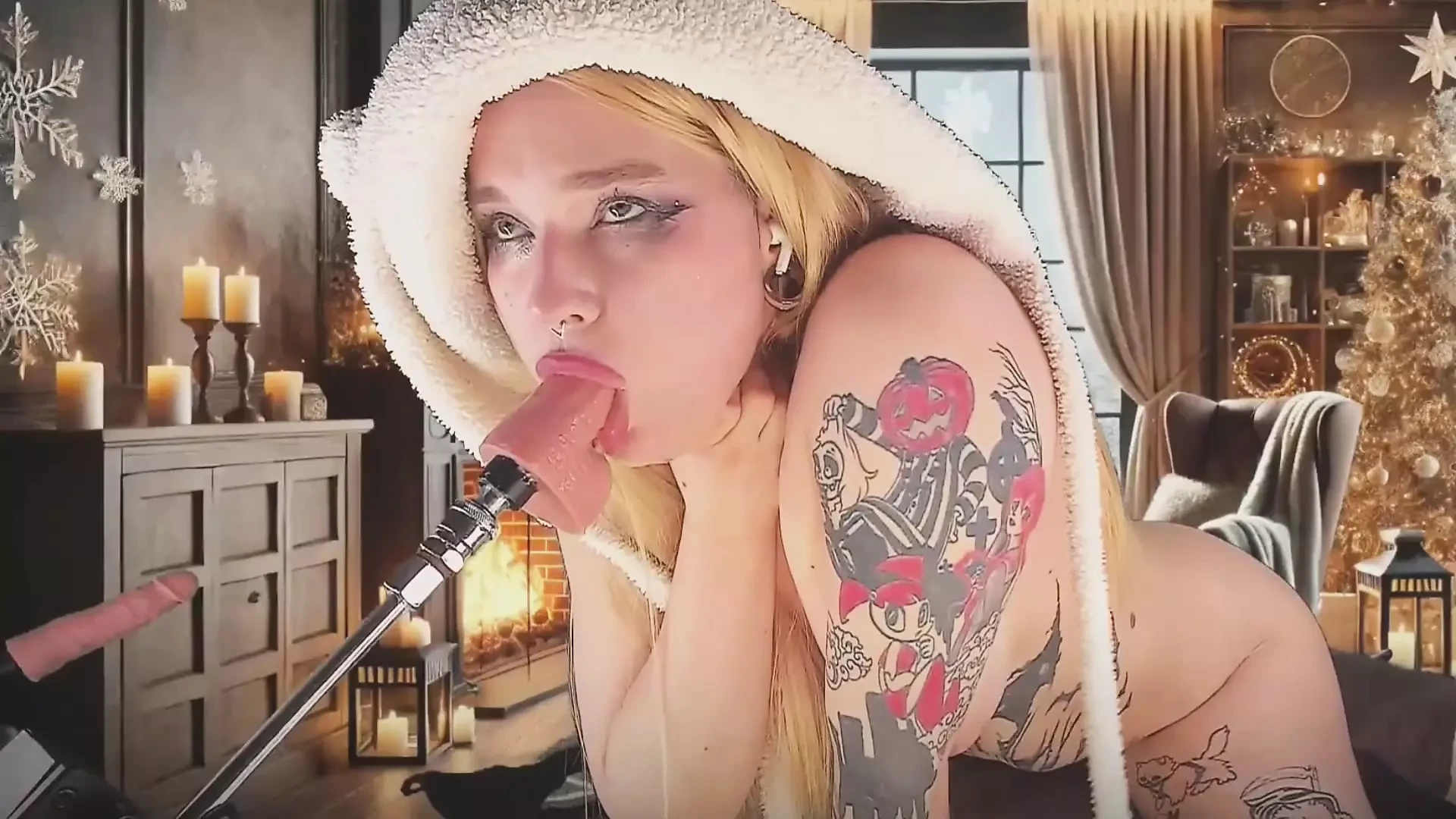 A SLOBBERY BLOWJOB FROM AN ADORABLE BLONDE