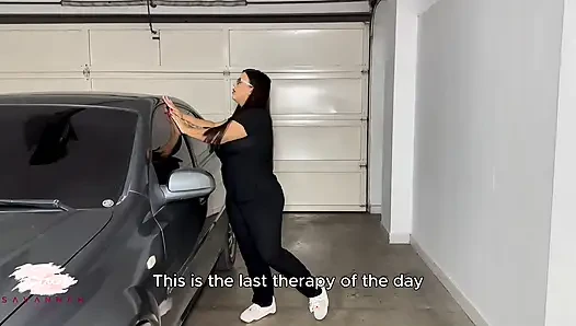 Perverted patient who hasn't handjob in days asks her sexy therapist for help to get him to cum- Savannah Watson