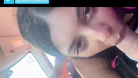 SexWorldTrip - I love Latina Teen Amateur Blowjob Car - Real Amateur Young Chica sucking in car - Love suck tourist driving car