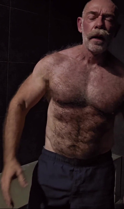 Flexing Hairy Muscle Bear