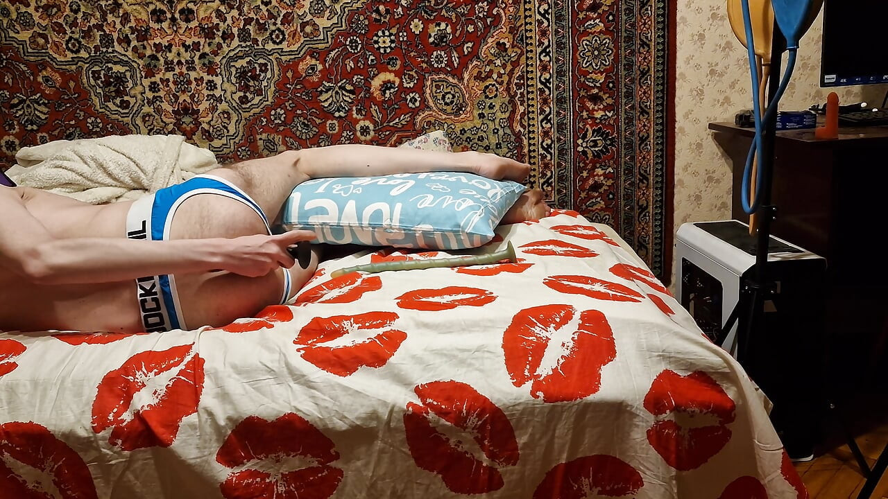 Sasha Earth anal very long extreme deep dildo amateur homemade