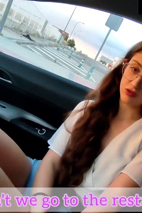 Public Car Blowjob Cum in Mouth Swallow Teen