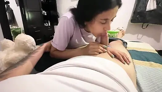 Horny Young Girl I Met on Tinder Swallows All My Cum
