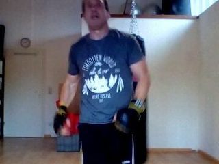 Kickbox Workout in the Gym..