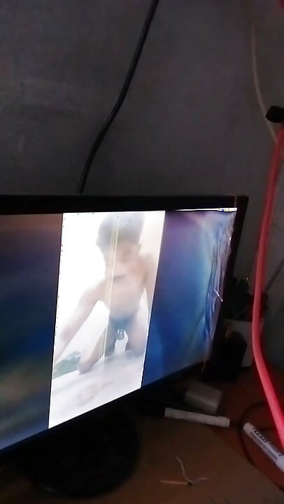 Headmaster Shithin Fag Cum and Eating While Watching Video
