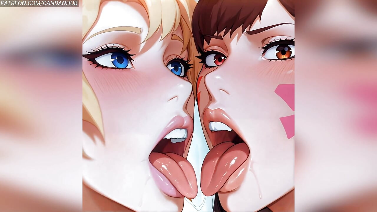 D.Va Mercy 오버워치 핫한 레즈 장면