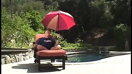 Asian MILF Ava Devine sucking and riding dick on the poolside